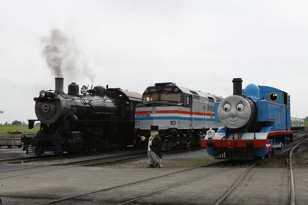 Locomotive # 406 Lines Up with the Competition at Strasburg