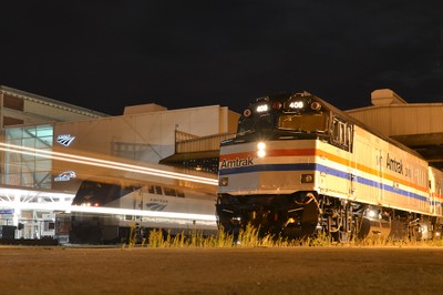 Exhibit Train by night