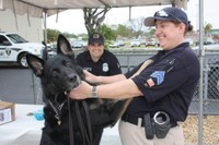APD K-9 officers take a break at the Hialeah day out