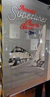 Original Superliner poster on display in the Exhibit Train