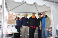 Left to right: Bert DiClemente, Amtrak Board of Directors; Amtrak President and CEO Joseph Boardman; APD Sergeant John Cullinan; and John Mattoccia